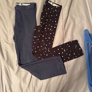 Girls leggings 7/8 2 pair